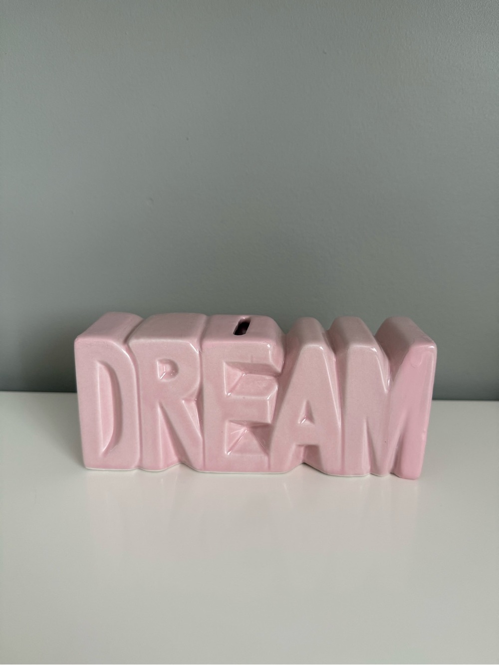 Bouclair Pink Ceramic Money Bank
